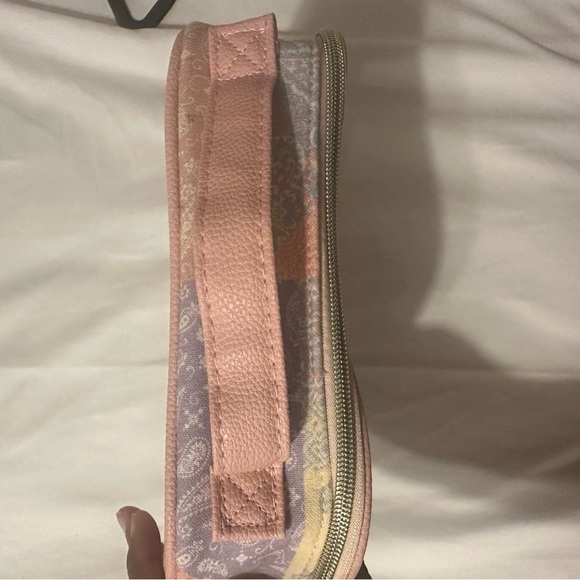 Lucky Brand Purple and Orange Cosmetic Bags with Paisley  Design - Picture 2 of 6